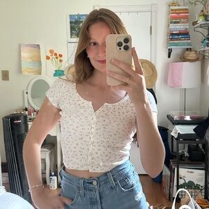 SOLD Brandy Melville Floral Top